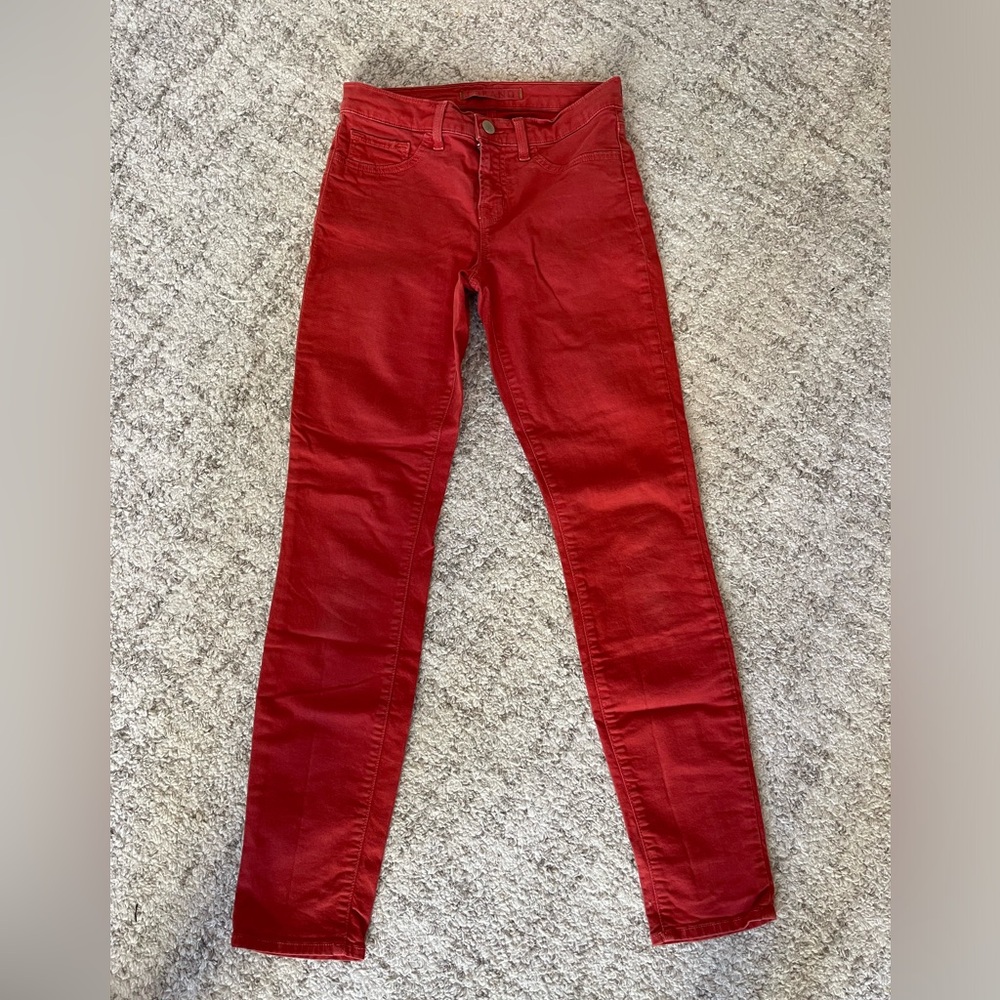 J Brand tomato red jeans